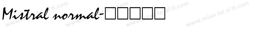 Mistral normal字体转换